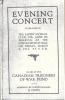 Concert Program, March 9, 1917, cover.