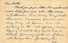 Dear mother
Thank you for your letters. I am quite well &amp; am hoping you are all the same at Home. We are having lovey weather here now. I suppose you are all very busy at Home. I am still working in the Post Office, but am hoping it wont be long untill I reach Holland. give my love to all at Home &amp; to Emmy &amp; Sam your loving Son
Tom