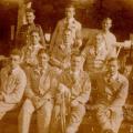 Holt in hospital, front row, second from right, nd.