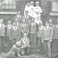 Moose Jaw Military Hospital.  George Ridgeway is first on the right in the front row.