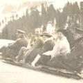 Tobogganing at Mürren Prisoner of War Camp, Switzerland, 1916/1917, WWI