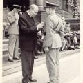 Lieutenant Colonel James W. Ross receiving his O.B.E.