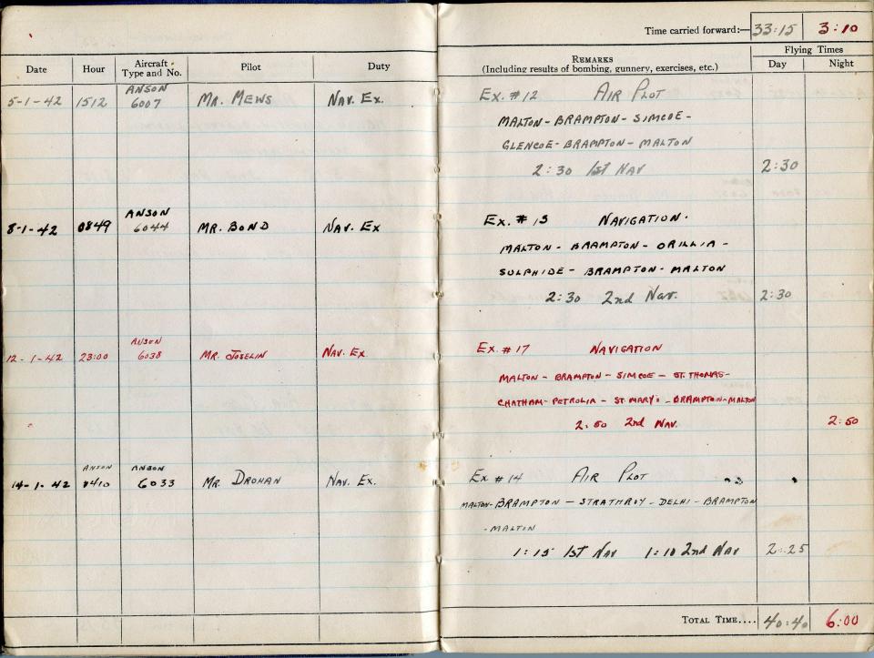 Thomas Scandiffio, Gunner Logbook, p.6