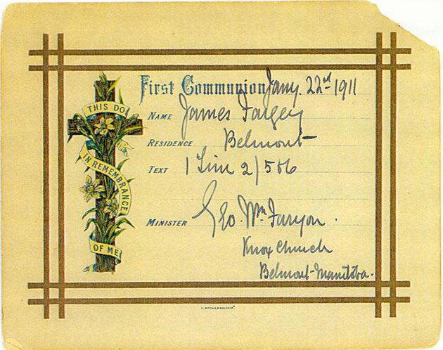 Communion Card