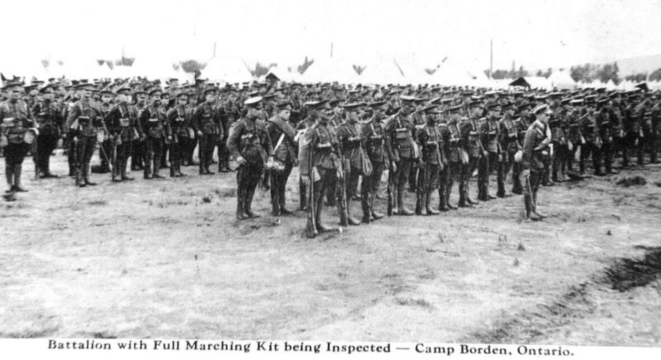 Battalion Inspection at Camp Borden