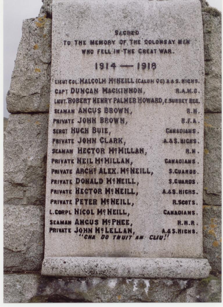 Colonsay War Memorial