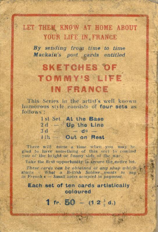 An English-French Booklet
for the British Expeditionary Forces
Back Cover