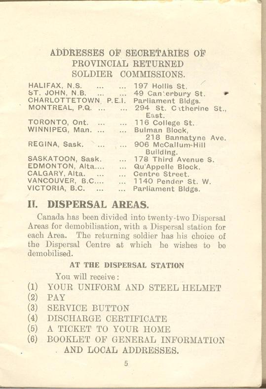 Returned Soldiers' Handbook 1
Page 5