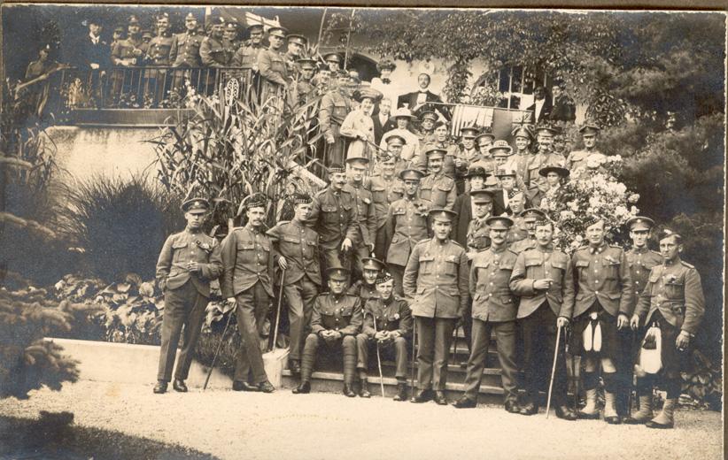 Group photo, Mürren Prisoner of War Camp, Switzerland, 1916-1917, WWI